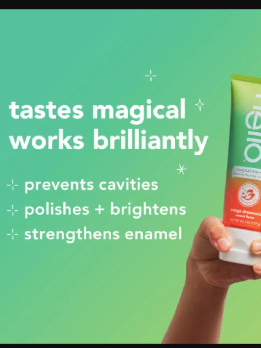 hello Magic Mermaid Fluoride Toothpaste - Orange Dreamsicle 4.2 oz
